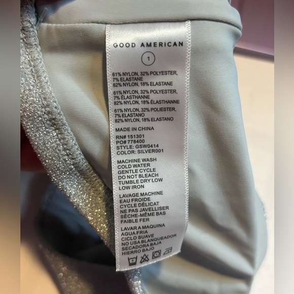 Good American Silver Sparkle Top - Picture 4 of 5